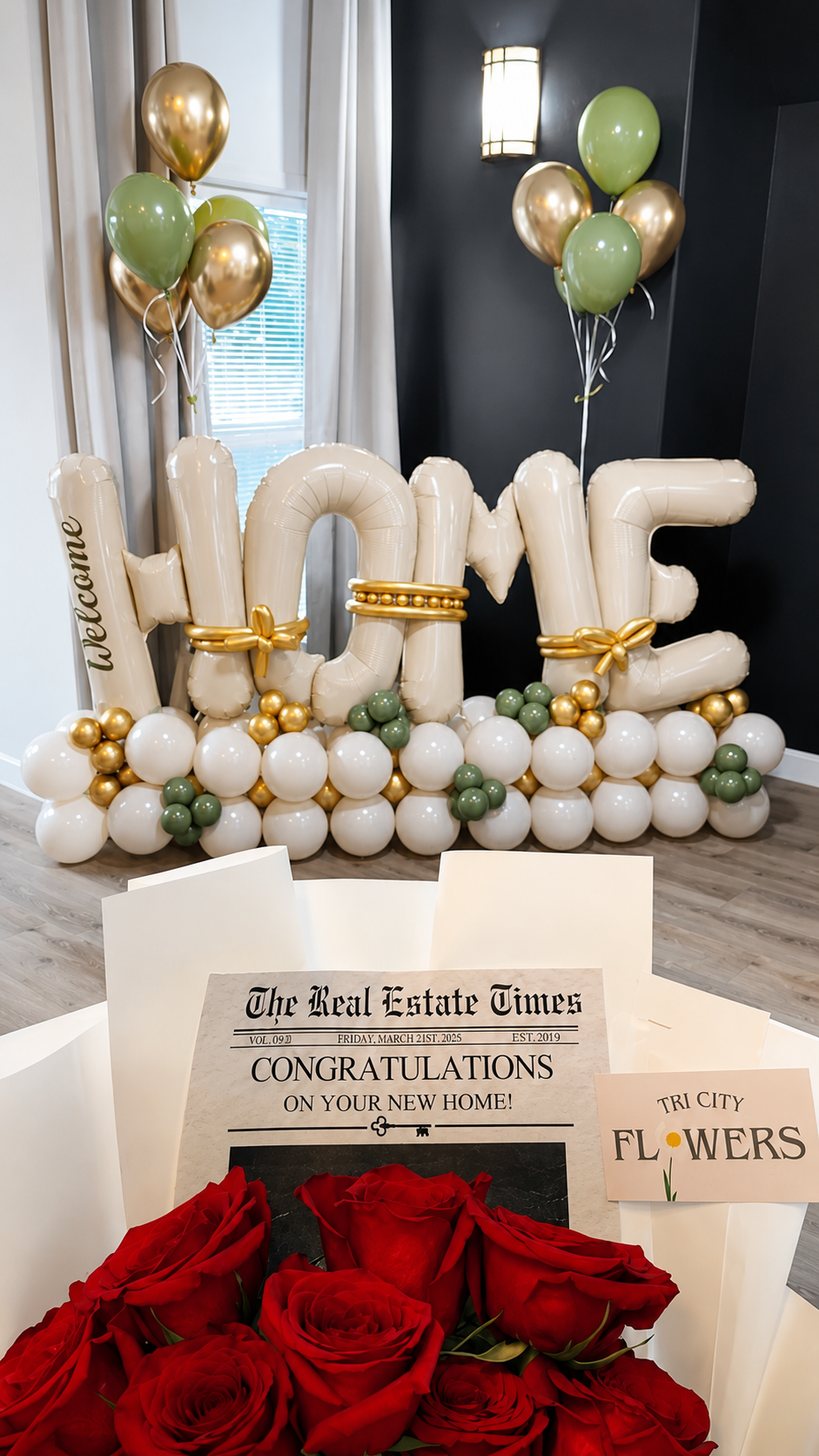 New Homeowner Celebration Floral and Marquee Setup