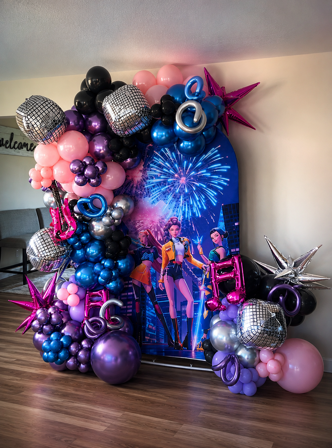 Themed Milestone Birthday Backdrop Installation
