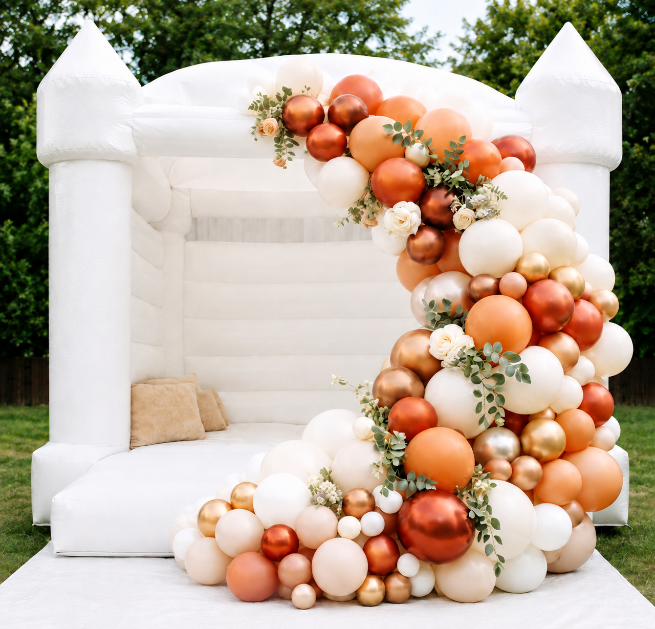 The Bella Open White Bounce Castle